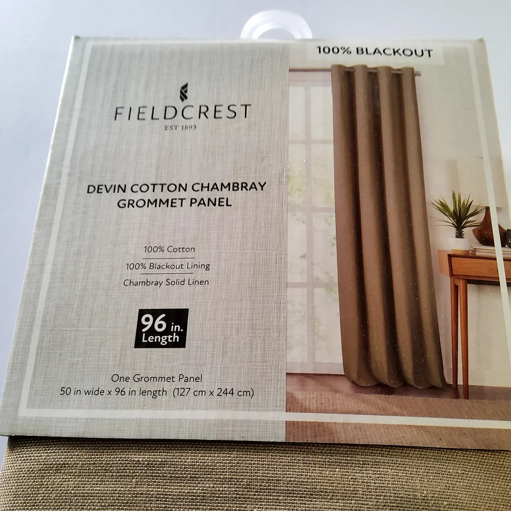 Fieldcrest Linen Blackout Grommet Panel - Picture 3 of 5